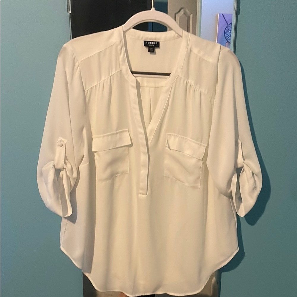 Faded Glory Women's White Blouse